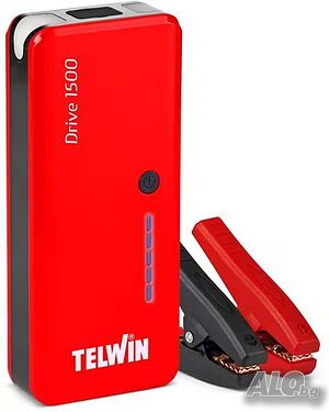 Компактен Литиев Бустер 12V Telwin Drive (1500A Peak) + Quick Charge Power Bank & LED Фенер