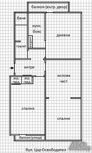 Тристаен, под наем, 86 кв.м., Червен площад, Варна
