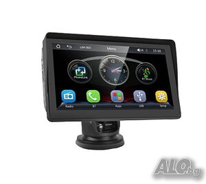 Монитор за кола, 7 инча екран, 1024x600 резолюция, MP5, Carplay, Android Auto, GPS