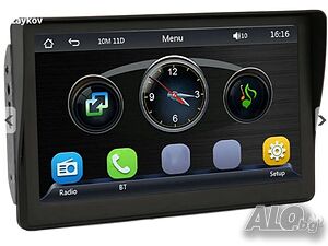 Монитор за кола, 7 инча екран, 1024x600 резолюция, MP5, Carplay, Android Auto, GPS, Bluetooth