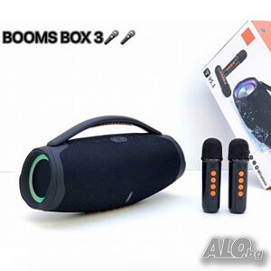 Караоке тонколона с 2 микрофона B21 BOOMBOX - мощен звук и RGB Led осветление