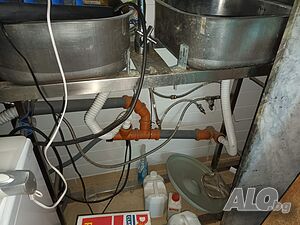 Алпака корита, мивки, батерии за топла и студена вода тип ”Делимано”, уреди