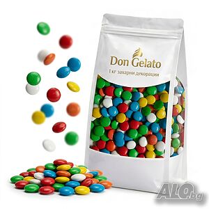 Шарени шоколадови дражета за декорация - 1 кг | Don Gelato