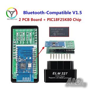 ELM327 OBD2 Bluetooth FW v1.5 двуплатков продукт - Авто диагностика