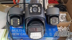 Тройна безжична IP камера с WiFi приложение iCSee 3 по 12MP.