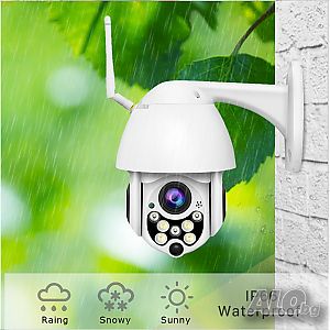 Въртяща се WiFi безжична IP камера 2MP FULL-HD 1080P проследяваща обекти, нощно виждане 360