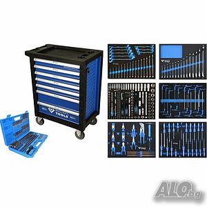 Оборудвана инструментална количка - 473 части; BRILLIANT TOOLS