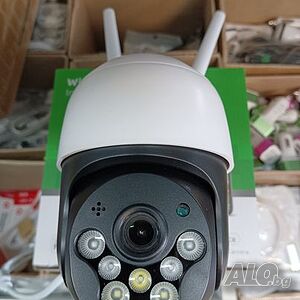 WiFi IP безжична въртяща се камера 5MP iCSee цена при поръчка на 2бр нощно виждане проследяване