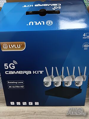 WIFI безжични комплект 4 камери 4K ULTRA HD + DVR за вътрешно външно видео наблюдение нощно