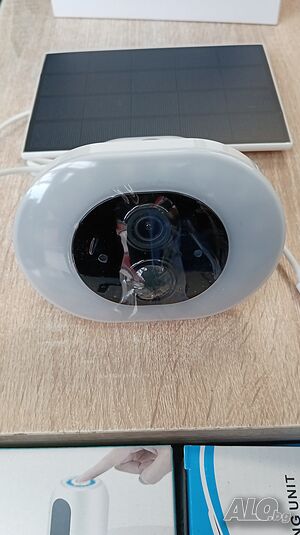 Соларна безжична водоустойчива камера WI FI 6MP iCSee LED осветяване