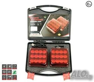 Безжични LED стопове с магнит 12-24V за ремарке