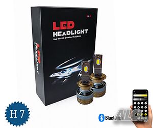 Smart LED крушки H7 70W Dual Color Bluetooth CANBUS