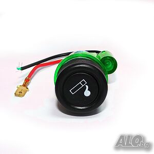 Универсална запалка за автомобил 12V с LED подсветка 28-29мм - различни цветове
