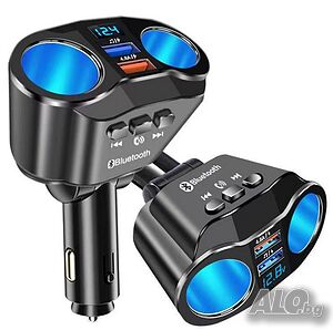 FM трансмитер Bluetooth 5.0 и зарядно 2 USB QC3.0