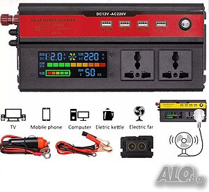 Инвертор преобразувател на напрежение с цифров дисплей от 12V на 220V 5000W