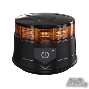 LED Сигнална лампа маяк с дистанционно 12V-24V 14W/24W - магнит, вендуза, E9 E-Mark блиц буркан