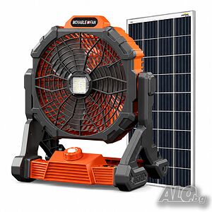 Соларен вентилатор QT-X30 с LED лампа и батерия