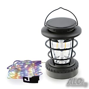 Соларна къмпинг лампа с LED лента 10м