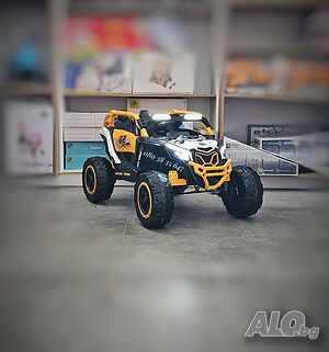 ПРОМОЦИЯ ДО 30.04! НОВО! Акумулаторен джип Kansas WHITE с 24V батерия,EVA гуми, 4x4,USB