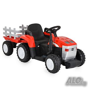 ТОП ЦЕНА! НОВО! Акумулаторен трактор с ремарке Dallas RED с 12V батерия