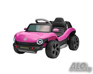 ТОП ЦЕНА! НОВО! Акумулаторна кола Volkswagen E Buggy Pink с 12V батерия, меки гуми