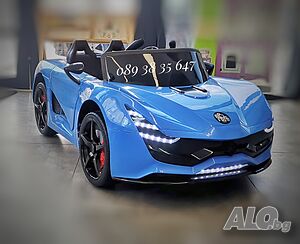 ТОП ЦЕНА! НОВО! Акумулаторна кола FERRARI 12V батерия, кожена седалка,USB