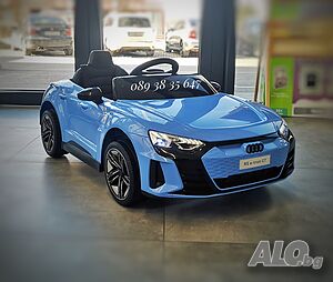 ТОП ЦЕНА! НОВО! Акумулаторна кола AUDI RS E-tron с меки гуми, 12V батерия