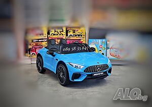 ПРОМО ЦЕНА ДО 18.05! НОВО! Акумулаторна кола Mercedes SL63 AMG с 12V батерия,EVA гуми, металик