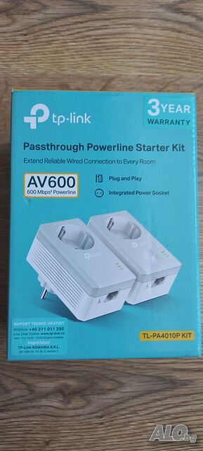 Интернет адаптер Powerline TP-Link, комплект 2 устройства, интернет без кабел