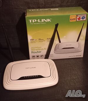 Безжичен рутер TP-Link TL-WR841N 300Mbps с две антени за стабилен сигнал