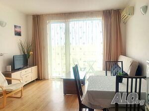 🏖ТОП ЛОКАЦИЯ /Първа линия с гледка море на Южния плаж с басейн и паркомясто