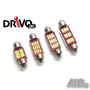 Изключително Mощни CANBus LED крушки тип Festoon - 31mm, 36mm, 39mm, 41mm