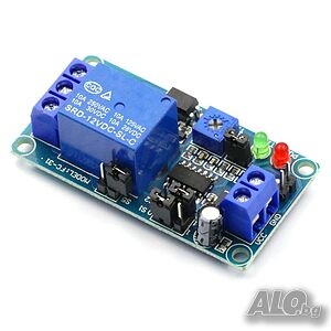 Реле за време със закъснение при включване или изключване 12V 10A