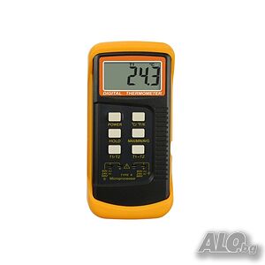 Двуканален термометър с термодвойки К-тип и обхват -50 ~ 1300 °C