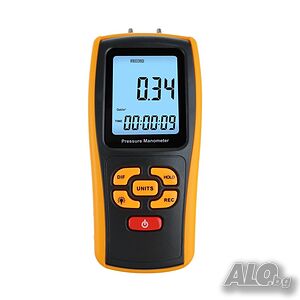 Дигитален манометър за диференциално налягане с обхват 10kPa / 1.450psi / 0.100bar
