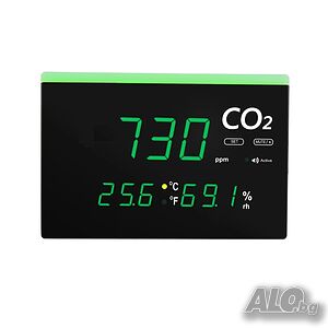 Монитор за качеството на въздуха, CO2 до 9999 ppm, температура и влажност