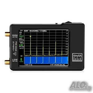 Преносим спектрален анализатор, 2.8-инчов сензорен екран, обхват 100kHz до 960MHz UHF вход