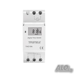 Програмируем седмичен таймер на AC 220V-240V, 15А за монтаж на шина