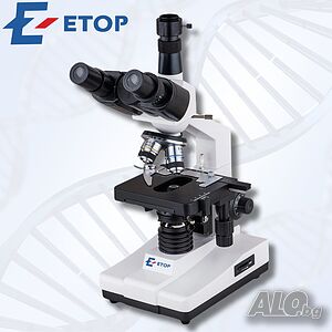 Професионален биологичен тринокулярен микроскоп 40х-1600х за STEM кабинети