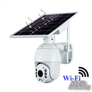 Соларна WIFI безжична управляема HD камера за видеонаблюдение с карта памет