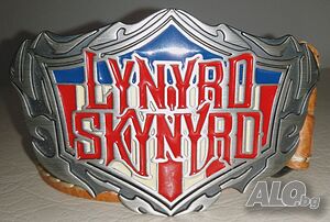 Art-93 светло кафяв мъжки колан с Lynyrd Skynyrd тока