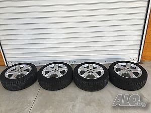 Джанти с гуми 17 цола оригинални от Peugeot 407 Пежо 407 5x108 et44 7J