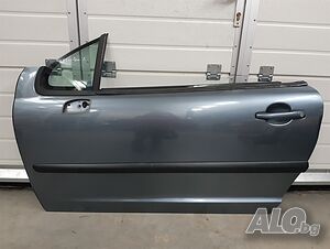 Предна лява врата ГОЛА ТЪМНО СИВ МЕТАЛИК  Peugeot 207 cc Cabriolet 1.6 16V 120к.с Пежо 207 Кабрио