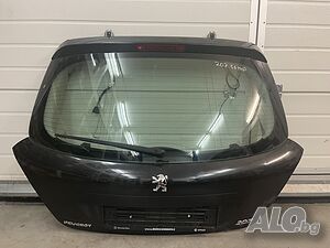Заден капак Багажник ЧЕРЕН Peugeot 207 1.6 THP Turbo 150к.с Hatchback Пежо 207 1.6 ТХП Турбо Хечбек