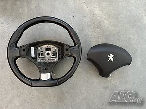 Airbag Еърбег Аирбаг на волана Peugeot 308 SW Facelift 1.6 HDI Пежо 308 Комби Фейслифт 1.6 ХДИ pejo