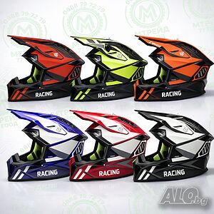 Кросова каска RACING, Full Face, DOT Сертификат, Размер: S; M; L; XL