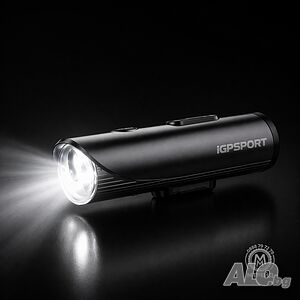 Предна SMART LED фар светлина за велосипед IGPSPORT VS1800 + Стойка M80/S81, 1800 lm, Bluetooth, USB