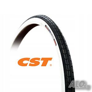 Външна гума за ивалидна количка CST 24 x 1 3/8 (37-540) Черна/бял борд