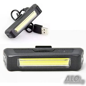 Задна COB LED светлина за велосипед колело LD-2205, Бяла, 120Lum, USB