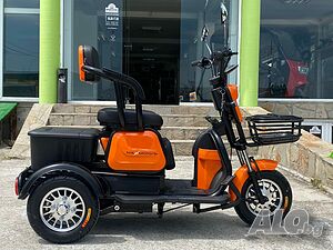 НОВО Електрическа триместна триколка X1 1500W ORANGE